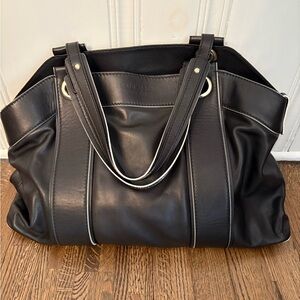 Kate Spade Black Leather Tote Bag